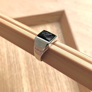 Vintage Sterling Silver/Onyx Signet Ring